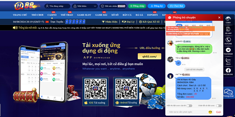 Các bạn hãy nhanh tay tải ngay ứng dụng QH88 về máy nhé